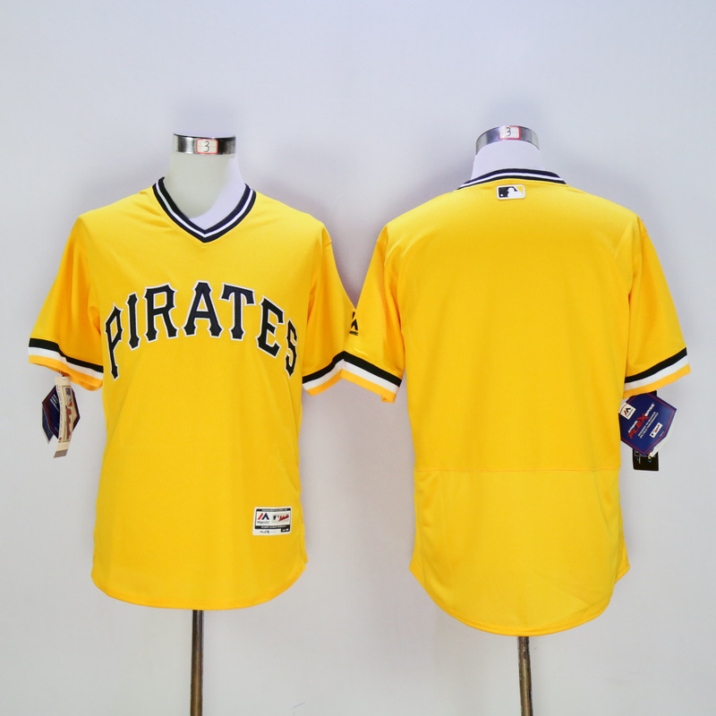 Men Pittsburgh Pirates Blank Yellow Elite MLB Jerseys->pittsburgh pirates->MLB Jersey
